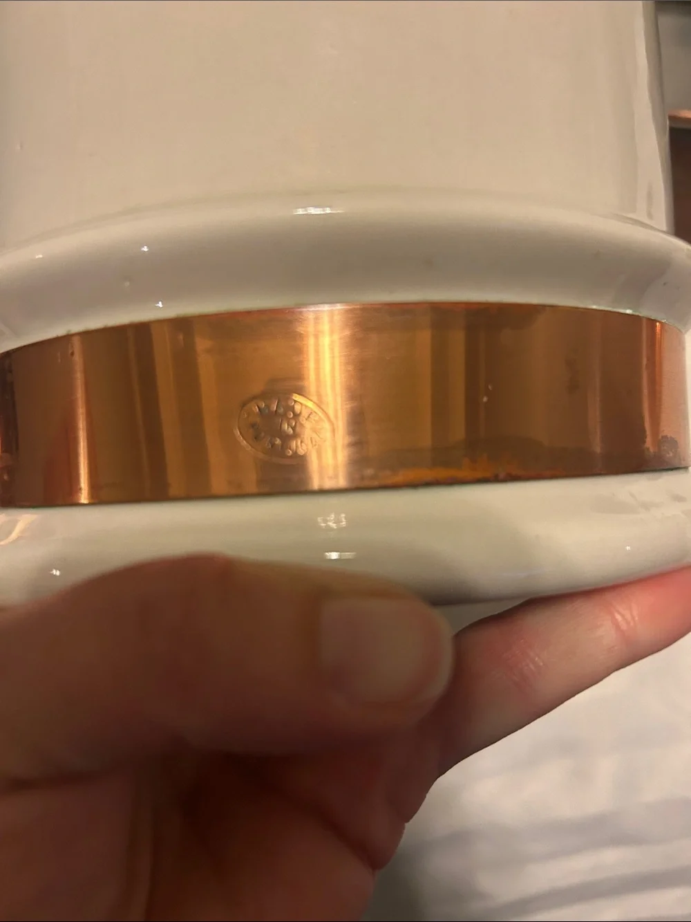 Copper Double Boiler Saucepan with Lid - made in Portugal